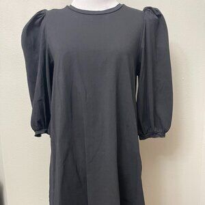 TCEC Black Puff Sleeve Shirt Dress Small